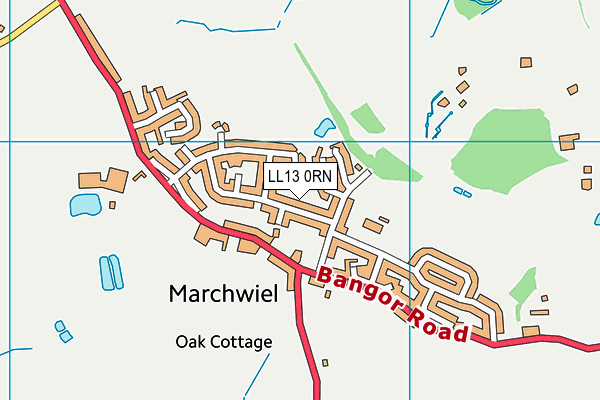 LL13 0RN map - OS VectorMap District (Ordnance Survey)