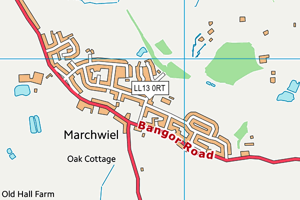 LL13 0RT map - OS VectorMap District (Ordnance Survey)