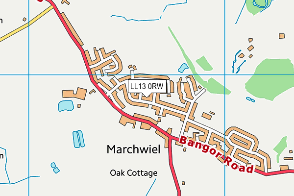 LL13 0RW map - OS VectorMap District (Ordnance Survey)