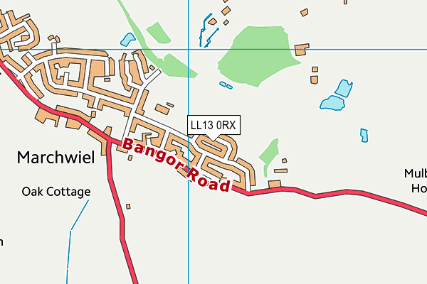LL13 0RX map - OS VectorMap District (Ordnance Survey)