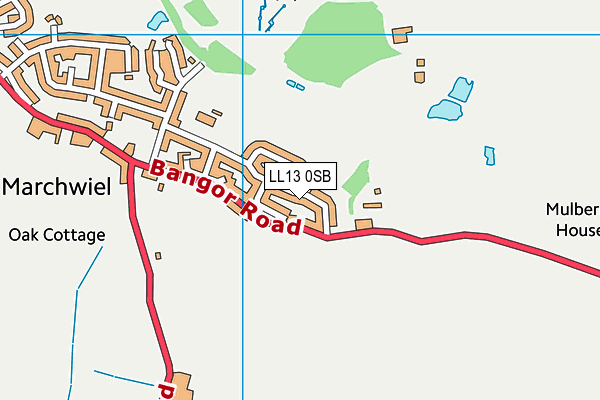 LL13 0SB map - OS VectorMap District (Ordnance Survey)