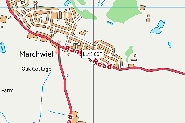 LL13 0SF map - OS VectorMap District (Ordnance Survey)