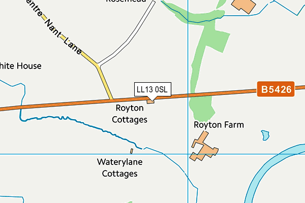 LL13 0SL map - OS VectorMap District (Ordnance Survey)