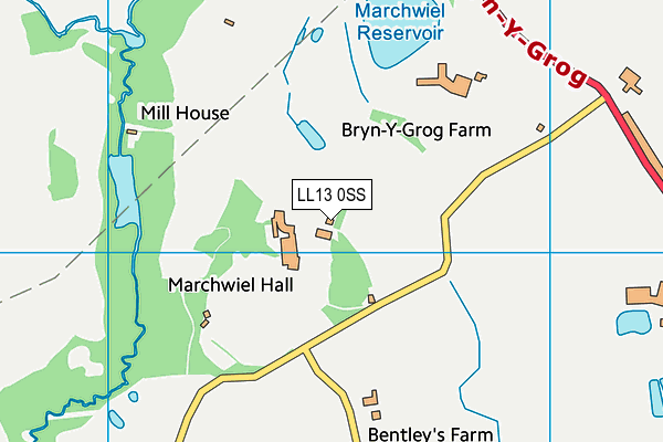 LL13 0SS map - OS VectorMap District (Ordnance Survey)