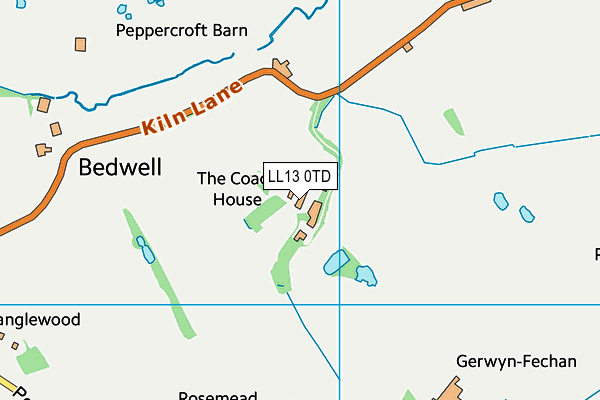 LL13 0TD map - OS VectorMap District (Ordnance Survey)