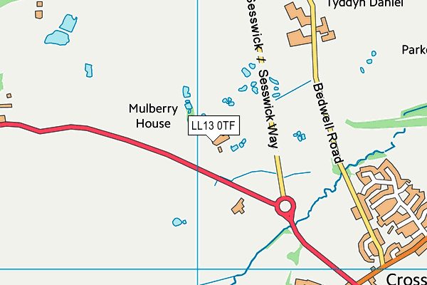 LL13 0TF map - OS VectorMap District (Ordnance Survey)