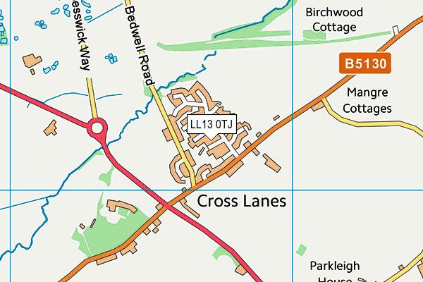 LL13 0TJ map - OS VectorMap District (Ordnance Survey)