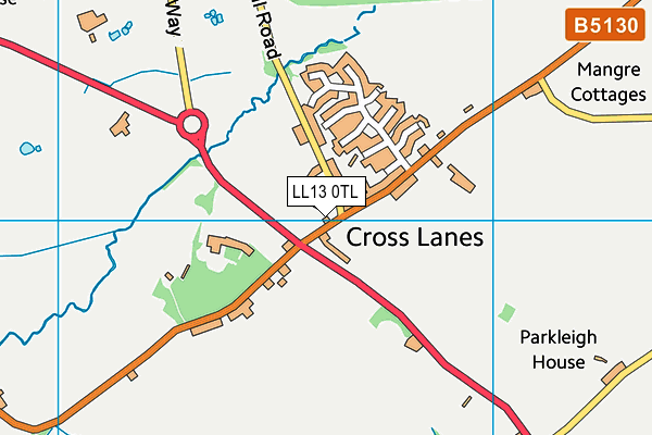 LL13 0TL map - OS VectorMap District (Ordnance Survey)