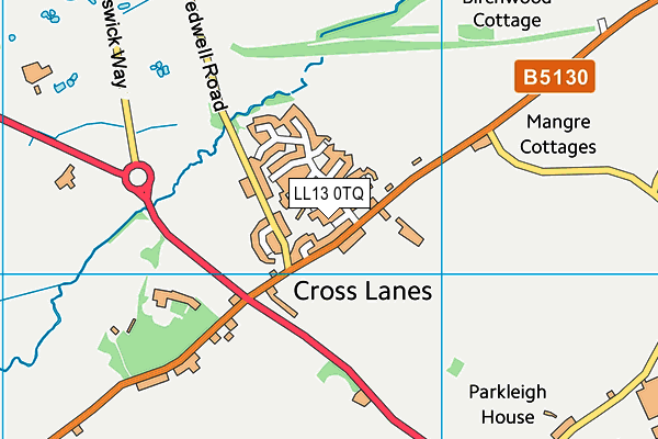 LL13 0TQ map - OS VectorMap District (Ordnance Survey)