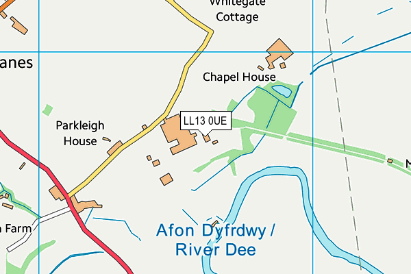 LL13 0UE map - OS VectorMap District (Ordnance Survey)