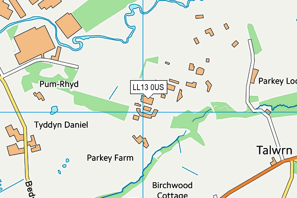 LL13 0US map - OS VectorMap District (Ordnance Survey)