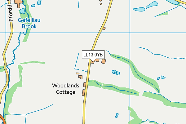 LL13 0YB map - OS VectorMap District (Ordnance Survey)
