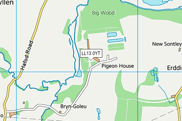 LL13 0YT map - OS VectorMap District (Ordnance Survey)