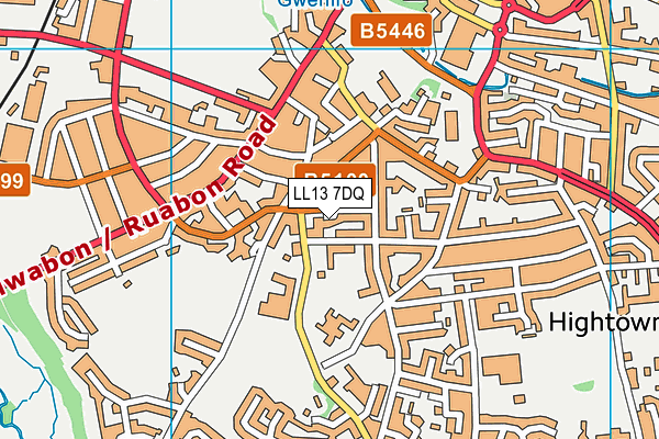 LL13 7DQ map - OS VectorMap District (Ordnance Survey)