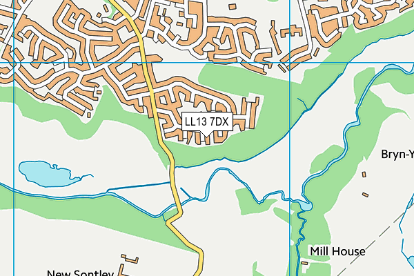 LL13 7DX map - OS VectorMap District (Ordnance Survey)