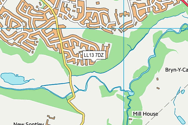 LL13 7DZ map - OS VectorMap District (Ordnance Survey)