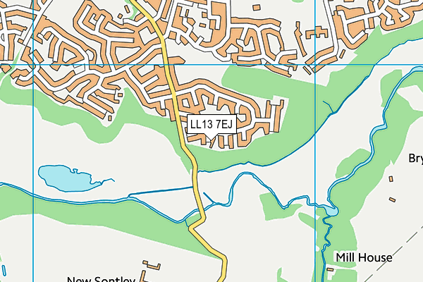 LL13 7EJ map - OS VectorMap District (Ordnance Survey)