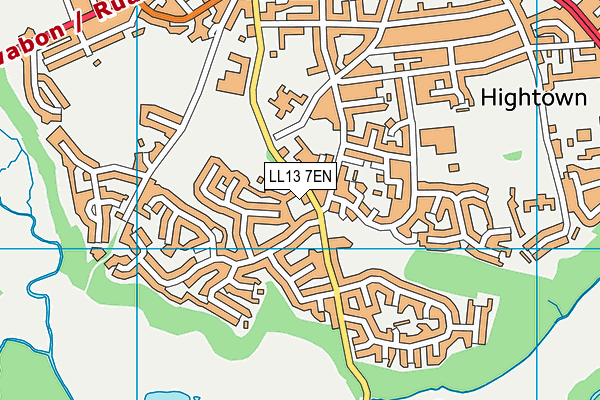 St Joseph's Catholic and Anglican Secondary School map (LL13 7EN) - OS VectorMap District (Ordnance Survey)