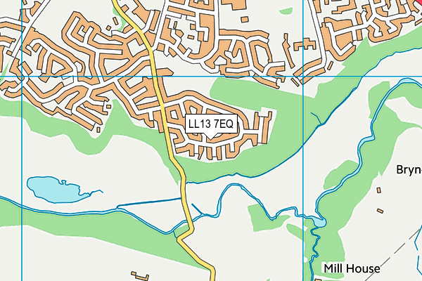 LL13 7EQ map - OS VectorMap District (Ordnance Survey)