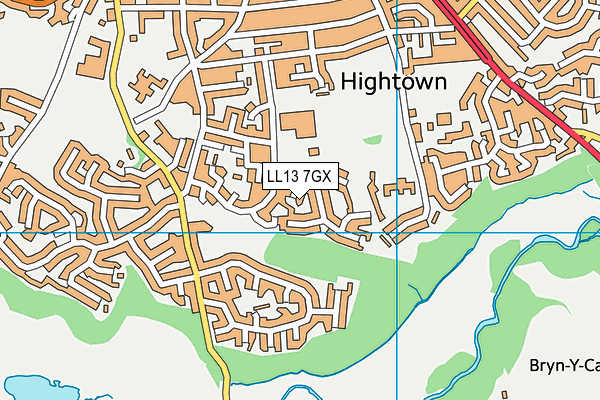 LL13 7GX map - OS VectorMap District (Ordnance Survey)