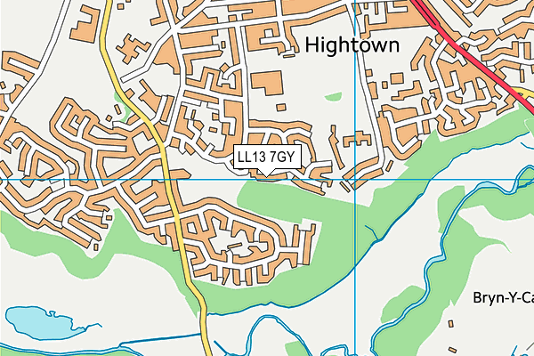 LL13 7GY map - OS VectorMap District (Ordnance Survey)