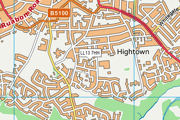 LL13 7HH map - OS VectorMap District (Ordnance Survey)