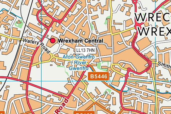 LL13 7HN map - OS VectorMap District (Ordnance Survey)