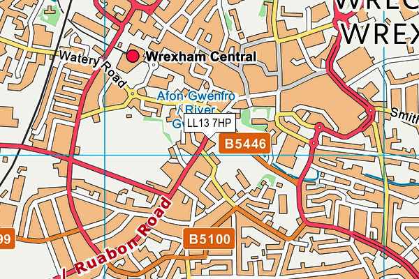 LL13 7HP map - OS VectorMap District (Ordnance Survey)