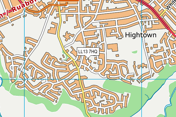LL13 7HQ map - OS VectorMap District (Ordnance Survey)