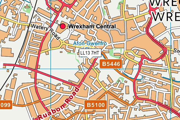 LL13 7HT map - OS VectorMap District (Ordnance Survey)