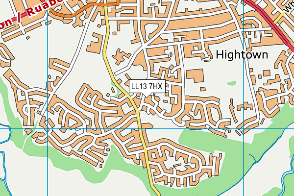 LL13 7HX map - OS VectorMap District (Ordnance Survey)