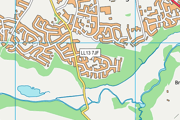 LL13 7JF map - OS VectorMap District (Ordnance Survey)