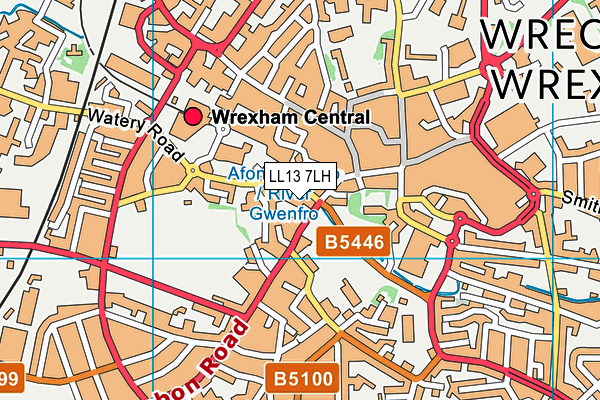 LL13 7LH map - OS VectorMap District (Ordnance Survey)