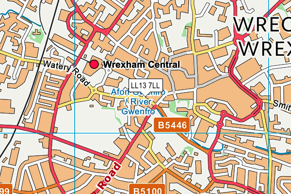 LL13 7LL map - OS VectorMap District (Ordnance Survey)