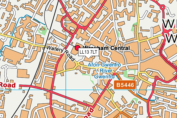 LL13 7LT map - OS VectorMap District (Ordnance Survey)