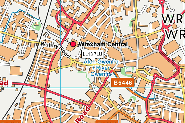 LL13 7LU map - OS VectorMap District (Ordnance Survey)
