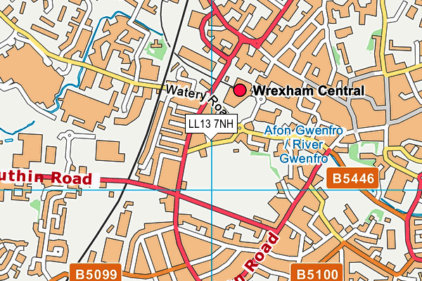 LL13 7NH map - OS VectorMap District (Ordnance Survey)