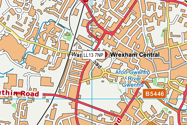 LL13 7NP map - OS VectorMap District (Ordnance Survey)