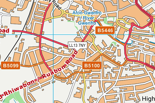 LL13 7NY map - OS VectorMap District (Ordnance Survey)