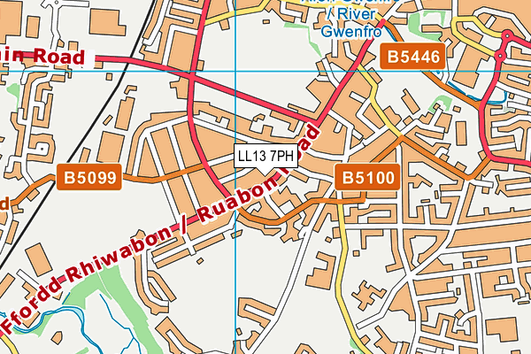 LL13 7PH map - OS VectorMap District (Ordnance Survey)