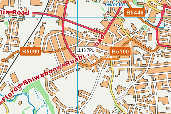 LL13 7PL map - OS VectorMap District (Ordnance Survey)