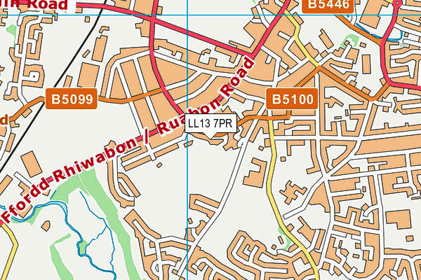 LL13 7PR map - OS VectorMap District (Ordnance Survey)