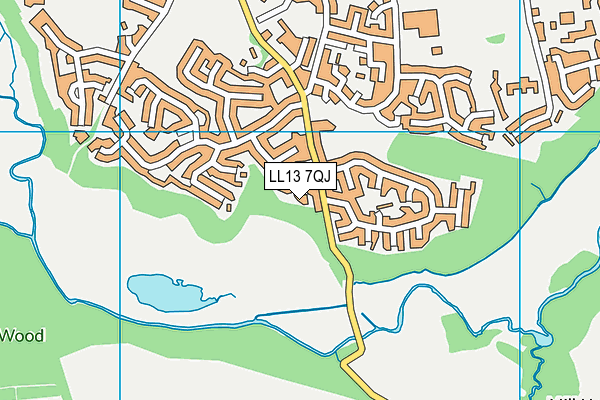LL13 7QJ map - OS VectorMap District (Ordnance Survey)