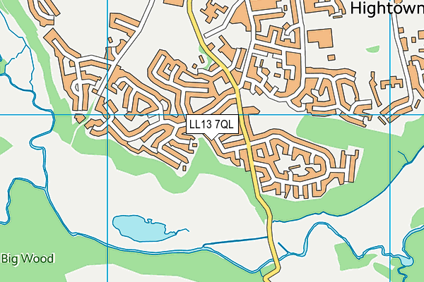 LL13 7QL map - OS VectorMap District (Ordnance Survey)