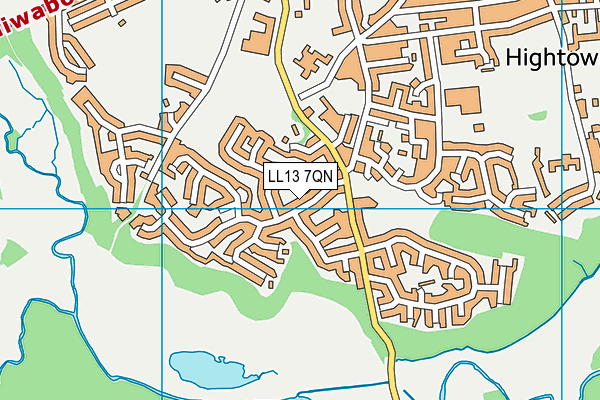 LL13 7QN map - OS VectorMap District (Ordnance Survey)