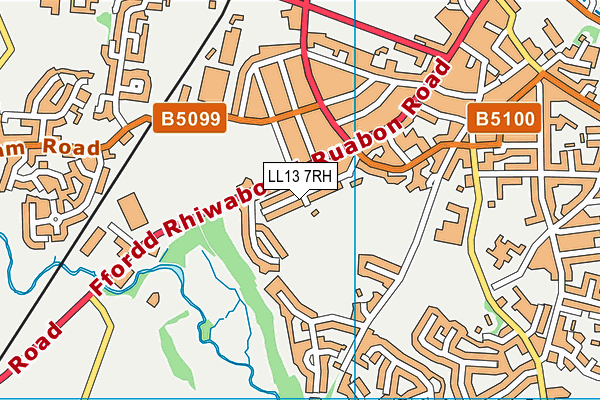 LL13 7RH map - OS VectorMap District (Ordnance Survey)