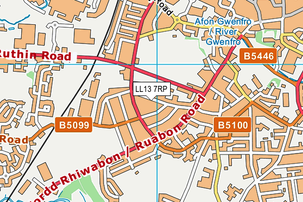 LL13 7RP map - OS VectorMap District (Ordnance Survey)