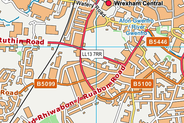 LL13 7RR map - OS VectorMap District (Ordnance Survey)