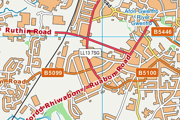 LL13 7SG map - OS VectorMap District (Ordnance Survey)