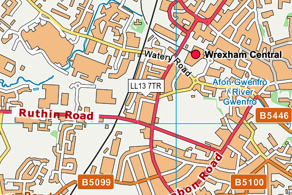 LL13 7TR map - OS VectorMap District (Ordnance Survey)